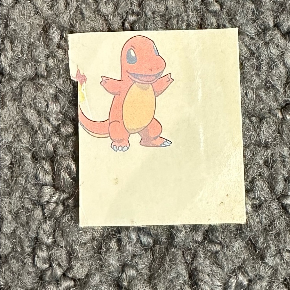 Vintage Pokémon Charmander Temporary Tattoo